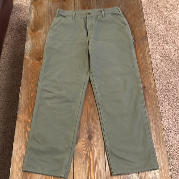 Carhartt Men’s Flannel Lined Dungarees Size 36X32 EUC - Picture 3 of 11